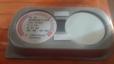 ممبران فیلتر 0.2 میکرون 47 میلیمتر نیترات سلولز ساخت کمپانی Schleicher & Schuell  آلمان 