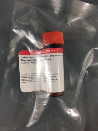 دانوبیوروسین هیدروکلراید Daunorubicin hydrochloride واحد 1 میلیگرمی کد D8809
