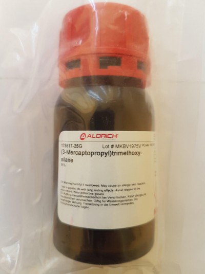 (3-Mercaptopropyl)trimethoxysilane  بیست و پنج گرم / کد 175617