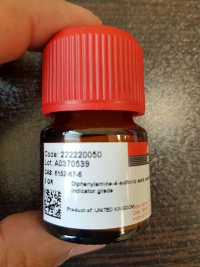  Diphenylamine-4-sulfonic acid, sodium salt, pure, redox-indicator grade 5gr / کد 222220050