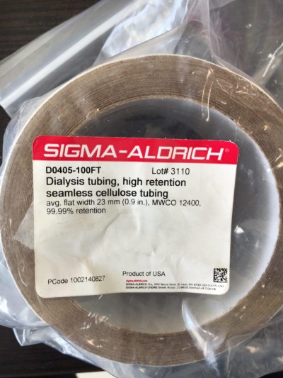 Dialysis tubing, high retention seamless cellulose tubing  100FT / کد D0405 SIGMA