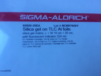60800 Sigma-Aldrich Silica gel on TLC Al foils 