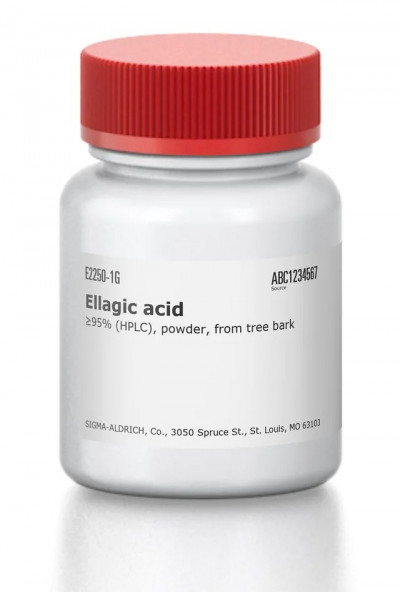 الاژیک اسید Ellagic acid  بسته بندی 1 گرمی کد E2250 کمپانی سیگما آلدریچ آمریکا 