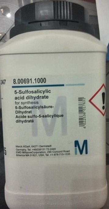 5 سولفو سالیسیلیک اسید دی هیدراته 1 کیلو گرمی کد 800691 مرک آلمان 