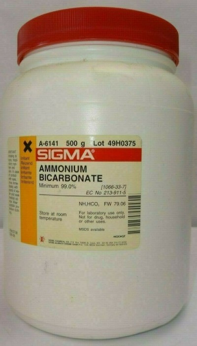آمونیوم بی کربنات 500 گرمی کد A6141 تولید شرکت سیگما آلدریچ آمریکا 