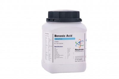 اسید بنزوئیک گرید Extra Pure 2.5 کیلوگرمی پلاستیکی کد 1.1640 ساخت شرکت شیمی دارویی نوترون