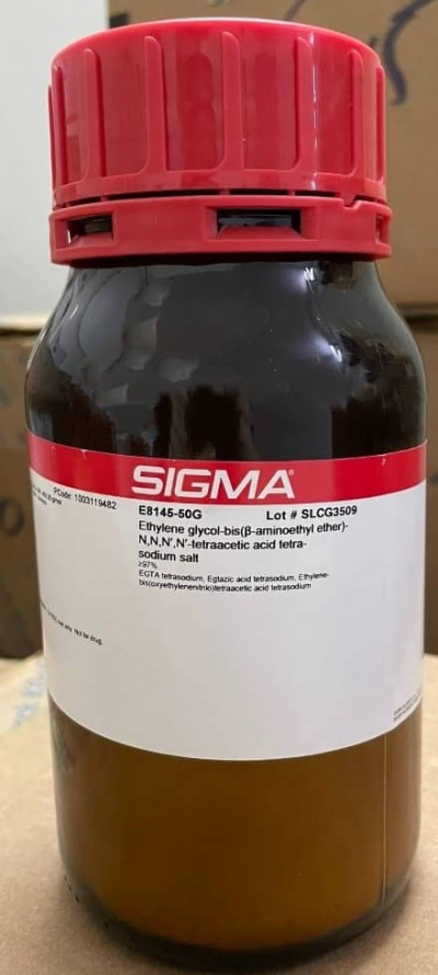 EGTA-Na4 (اتیلن گلیکول بیس(2-آمینو اتیل اتر)-N,N,N',N'-تترااستیک اسید تترا سدیم نمک) سیگما آلدریچ 50 گرمی کد E8145