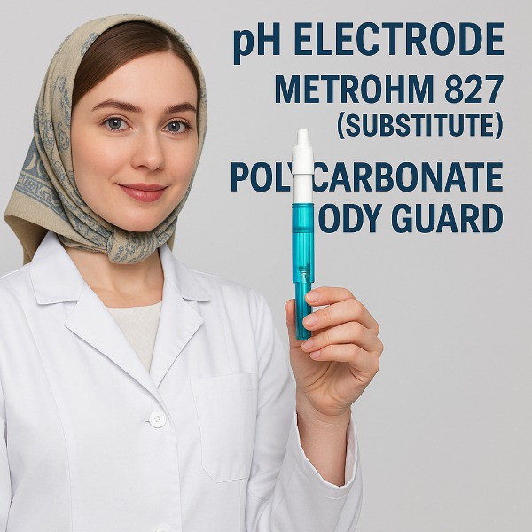 الکترود pH متراهم Metrohm 827 (جایگزین) /گارد دار بدنه پلی کربنات