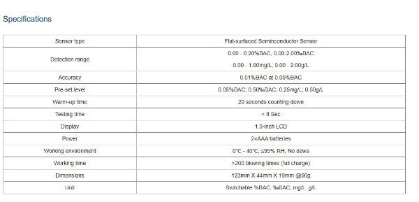 خرید الکل‌سنج تنفسی دیجیتال AT188 | تست الکل بازدم با دقت بالا