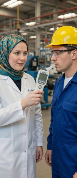 دستگاه تست الکل تنفسی AT8020 با ثبت 10 نتیجه تست