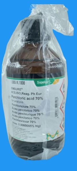 Perchloric acid 70% for analysis (max. 0.0000005% Hg) EMSURE® ACS,ISO,Reag. Ph Eur