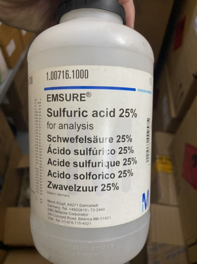 اسید سولفوریک 25% مرک آلمان 1 لیتری کد 100716