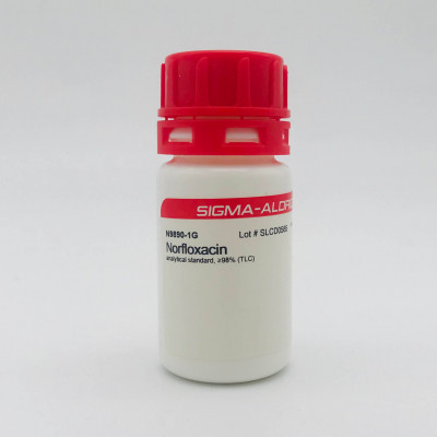 استاندارد تحلیلی نورفلوکساسین، ≥98٪ (TLC) سیگما آلدریچ 1 گرمی کد N9890