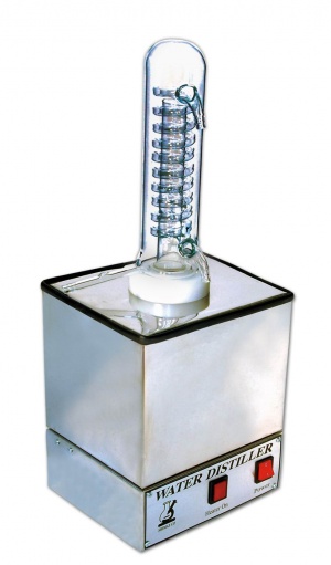 آب مقطرگیری 3 لیتر در ساعت کندانسور شیشه ای ساخت ایران