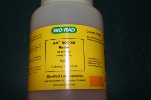 Bio Rad AG 501-X8 20-50 mesh 350 grams chemistry analytical ion exchange