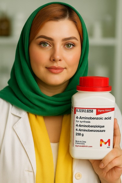 4 آمینو بنزوئیک اسید مرک آلمان | خلوص ۹۹٪ | بسته‌بندی ۲۵۰ گرمی کد 822312 – کیفیت اصل آزمایشگاهی
