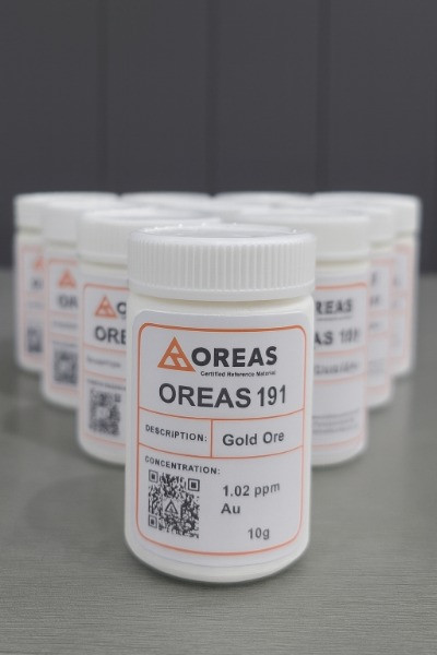 خرید OREAS 191 | نمونه مرجع ژئوشیمیایی طلا برای آنالیز ICP و XRF | بسته ۱۰ گرمی