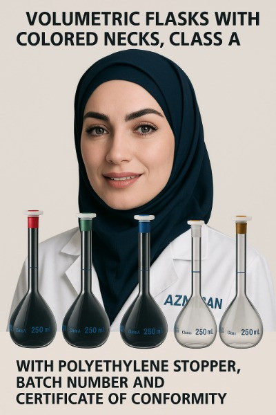فلاسک‌های حجمی با گردن رنگی، کلاس A 