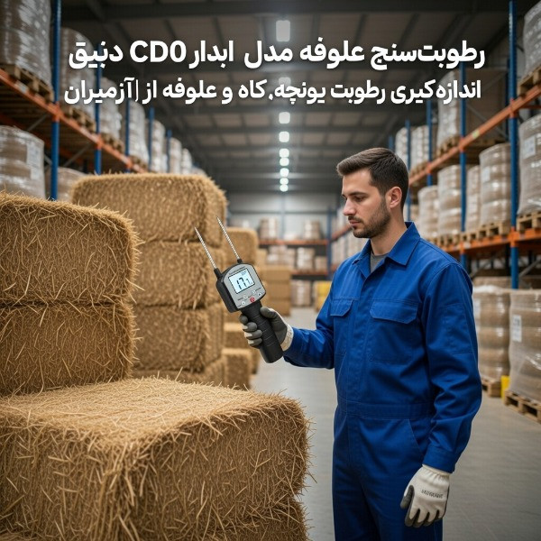 رطوبت‌سنج علوفه مدل CD0 | ابزار دقیق اندازه‌گیری رطوبت یونجه، کاه و علوفه از آزمیران