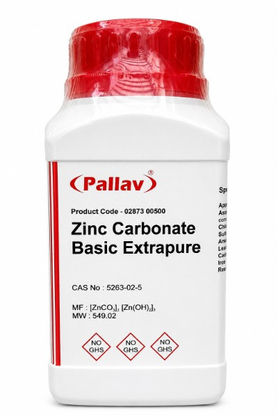 کربنات روی بازی (Basic Zinc Carbonate) Extra Pure برند Pallav | خرید، قیمت، مشخصات و آنالیز